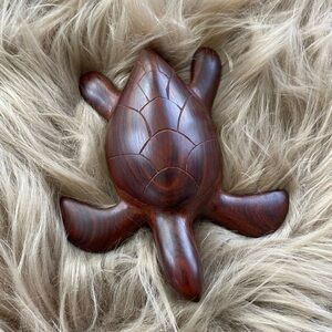 Hand Carved Wooden Turtle